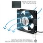 WAYTEX 37423 Ventilateur de toit 12 cm pour Baie Rack 19 pouces et 10 pouces - 2 positions Aspiration ou Ventilation Câble d’ali
