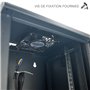 WAYTEX 37423 Ventilateur de toit 12 cm pour Baie Rack 19 pouces et 10 pouces - 2 positions Aspiration ou Ventilation Câble d’ali