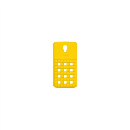 Wiko Damier Coque en Silicone Bloom Jaune