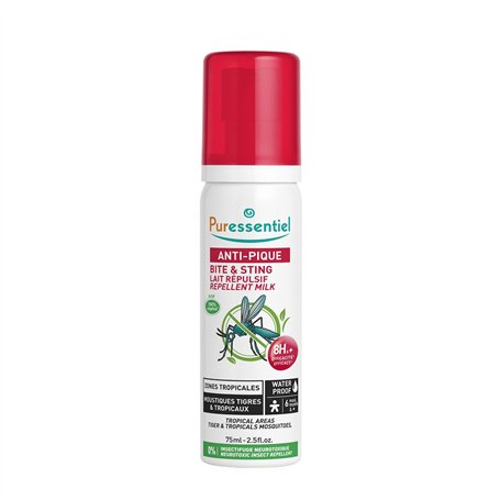 Puressentiel – Lait répulsif Waterproof Anti-moustiques – Zones tropicales – Corps et visage - Actif 100% d'origine naturelle do