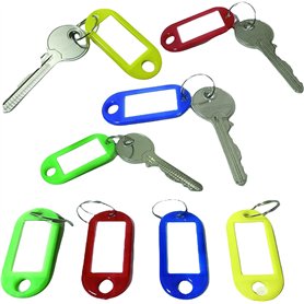 PARENCE.- Lot de 20 Porte Clefs Etiquettes à Inscrire/Bagages