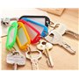 PARENCE.- Lot de 20 Porte Clefs Etiquettes à Inscrire/Bagages, Maison, Animaux - Plastique, Couleurs Aléatoire