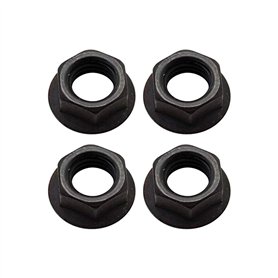 cyclingcolors 4X ÉCROUS A EMBASE CRANTÉE M10 AXE PÉDALIER Carre Fixation MANIVELLE VÉLO Cycle VTT Route Ville Vintage