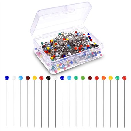 CZ Store ✮Marque Francaise epingle Couture|Lot de 250|✮✮Garantie A Vie✮✮- Multicolores- Tete Ronde mercerie/Patchwork/Decoration