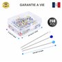 CZ Store ✮Marque Francaise epingle Couture|Lot de 250|✮✮Garantie A Vie✮✮- Multicolores- Tete Ronde mercerie/Patchwork/Decoration