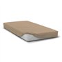 Drap housse - HOME LINGE PASSION - HP72127 - Microfibre 82 g - 140 x 190 cm - Bonnet 30 cm - Beige