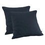 Pack Linge de lit en Gaze de Coton – 220x240 cm + 140x190 cm + 2 taies 60x60 – Bleu foncé