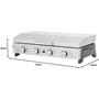 Habitat et Jardin Plancha gaz 4 bruleurs avec Couvercle Fasto - 10 KW - Gris