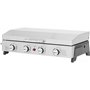 Habitat et Jardin Plancha gaz 4 bruleurs avec Couvercle Fasto - 10 KW - Gris