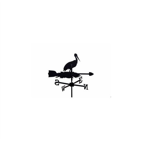 Outils et Nature Girouette Cigogne sur Son nid en Fer forgé Petit modèle