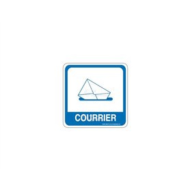 AUA SIGNALETIQUE - Plaque de porte Courrier PvcSign avec double face adhésif