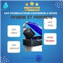 Lot de 10 Sacs Poubelle Doublures de Container + 1 Sangle de Fixation | Anti Salissures - Anti Odeur | Résistant - Anti Fuites |