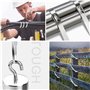 V-TAC Colliers de serrage en acier inoxydable pour câbles mesure 4,6 mm x 200 mm – Lot de 100 pièces – Colliers de câblage multi