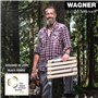 WAGNER Support à roulettes pour pot de fleur AQUA SPLASH 38 x 38 x 9,5 cm I intérieur + extérieur I Roule pot en bois massif cer
