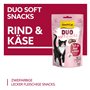 GimCat Duo Soft Snacks au bœuf avec Fromage - Combinaison Visible de Deux délicieuses Saveurs - 1 Sachet (1 x 50 g)