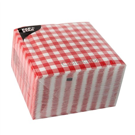 PAPSTAR Serviette à motif "Vichy"