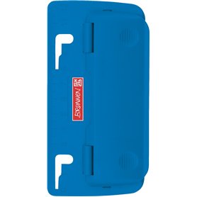 Brunnen Colour Code 102065033 Perforatrice de poche avec règle gaufrée et fonction de retenue Bleu/azur