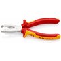 Knipex Pince à dégainer chromée, isolées par gaines bi-matière, certifiées VDE 165 mm (carte LS/blister) 13 46 165 SB