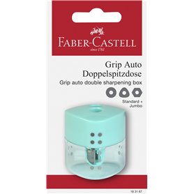 Faber-Castell 183187 - Blister Taille-crayon double grip - Vert pastel