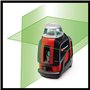 Einhell Niveau laser en croix TE-LL 360 G (autonivelant, lignes laser vertes horizontales/verticales, niveau à bulle numérique, 