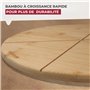 Fackelmann 31119 Planche à pizza avec rainures de coupe, Planche à découper la pizza, Planche en bois de bambou, tarte flambée, 