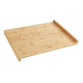 WENKO Planche à découper en bambou Mod. avec rebord | Planche à découper FSC grande taille pour cuisine | Planche à découper ant