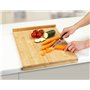 WENKO Planche à découper en bambou Mod. avec rebord | Planche à découper FSC grande taille pour cuisine | Planche à découper ant
