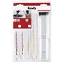 kwb Jeu de 8 lames de scie sabre pour le bois et le métal - Avec boîte de rangement - Convient aux queues de renard électriques