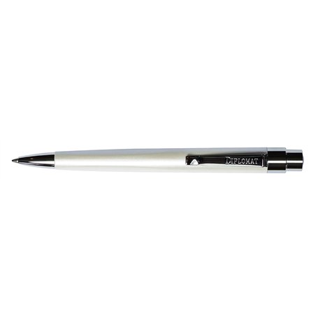 DIPLOMAT - Stylo Bille Magnum - Blanc Perle - Simple & Léger - Écriture Fine et Agréable - Allure Dynamique - Savoir Faire Tradi