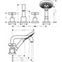 Mixer bain du robinet / douche rebord Žpandeurs Axor Citterio.