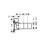 Hansgrohe 18471180 7848664 Massaud Corps de base pour alimentation de bac