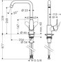 Hansgrohe - Robinet mitigeur d'évier - Hansgrohe FOCUS Mitigeur évier bec haut Aspect acier 31820800