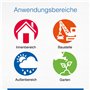 as - Schwabe Cordon d'Alimentation en Caoutchouc 5 m Secteur 230V / 16A, H07RNF 2x1,5 Fiche 2PT+T avec Câble Électrique Dénudé a