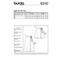 Burda B6340 Patron de Couture, Papier, Blanc, 34-44