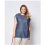 Burda Patron 6445 T-Shirt, Blanc, Tailles EUR : de 46 à 60