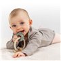 reer BiteDuo Anneau de dentition en bois de silicone pour bébé | Aide à la dentition de bébé | Jouet de motricité