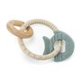 reer BiteDuo Anneau de dentition en bois de silicone pour bébé | Aide à la dentition de bébé | Jouet de motricité