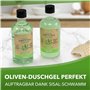 accentra Set cadeau Wellness olive dans un panier en bois, set de soins pour femmes 6pcs enrichi en huile d'olive