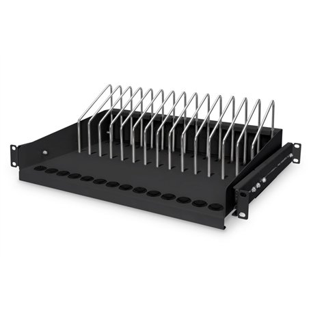 DIGITUS Tablette 19 pouces - 4.5 UH - Extensible - Station de recharge - Pour 14 tablettes