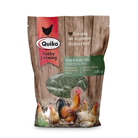 Quiko Hobby Farming Mélange d'herbes Vital 180g - Aliment complémentaire pour Ppoules