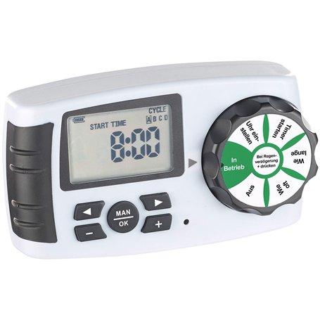 Royal Gardineer Programmateur d'arrosage pour 4 adaptateurs à Valve magnétique BWC-400