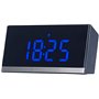 Horloge de table radio-pilotée à LED - Noir / Bleu [Infactory]