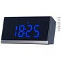 Horloge de table radio-pilotée à LED - Noir / Bleu [Infactory]