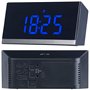 Horloge de table radio-pilotée à LED - Noir / Bleu [Infactory]