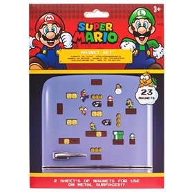 Lot de 23 aimants Super Mario - Rouge et Bleu