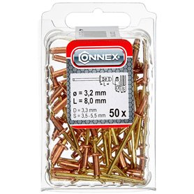 Connex COXT197308 Rivets borgnes en Cuivre/Bronze