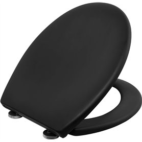 Cornat Abattant de WC Aedo - Black Edition - Duroplast facile d'entretien - Fonction Quick Up & Clean - Système d'abaissement au