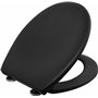 Cornat Abattant de WC Aedo - Black Edition - Duroplast facile d'entretien - Fonction Quick Up & Clean - Système d'abaissement au