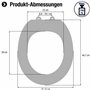 Cornat Abattant de WC Aedo - Black Edition - Duroplast facile d'entretien - Fonction Quick Up & Clean - Système d'abaissement au