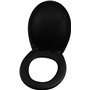 Cornat Abattant de WC Aedo - Black Edition - Duroplast facile d'entretien - Fonction Quick Up & Clean - Système d'abaissement au